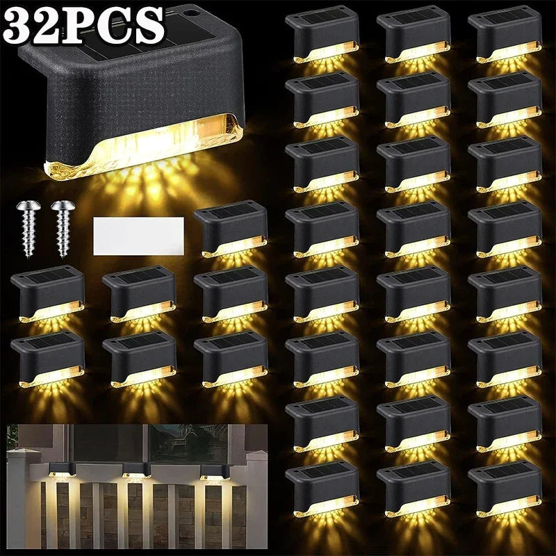 Solar Deck Lights: Waterproof LED Outdoor Step Lights for Railing Stairs and Pathway