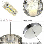 Staircase Crystal Glass Ball Pendant Lights for Restaurant Bar Decor