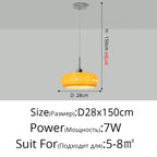 Luxe Orange Pendant Lamp for Dining Room & Bedroom Decoration by Afralia™