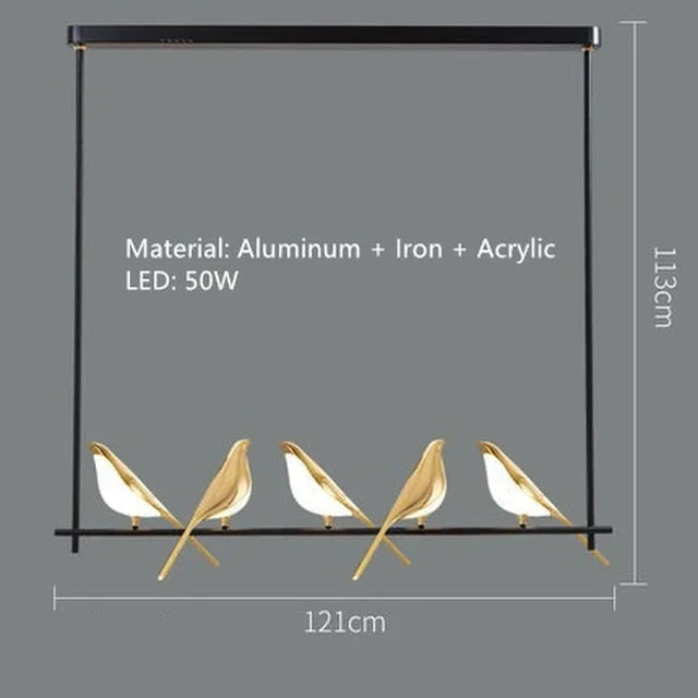 Modern Magpie Bird LED Wall Lamp for Bedroom Decor