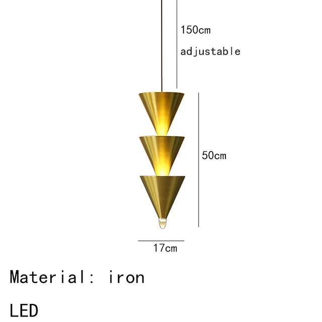 Nordic Tapered Multilayer Chandelier for Home LED Lighting Decor