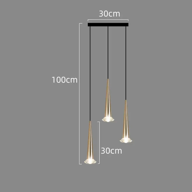 Modern Crystal LED Chandelier: Luxury Pendant Light for Staircase Suspension Island Display