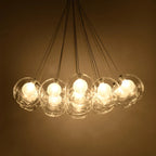 Colorful Glass Ball Bubble Chandelier LED Pendant for Home Dining Room Decor