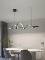 Water Ripple LED Pendant Lights: Modern Minimalist Dining Room Bar Hanging Lamp Fixtures