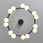 Magic Bean Pendant Chandelier White Glass Ball LED Lighting