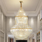 Crystal Hollow Chandelier for Luxury Living Room and Stair Lamps