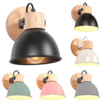 Nordic Macaroon Wooden Wall Light, Modern E27 LED Sconce for Bedroom & Living Room by Afralia™