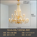 French Pearl Chandelier, Elegant Retro Design for Luxurious Living Spaces