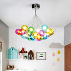 Glass Ball Bubble Chandelier: Nordic Modern Pendant Light for Living Room, Bedroom, Dining Table