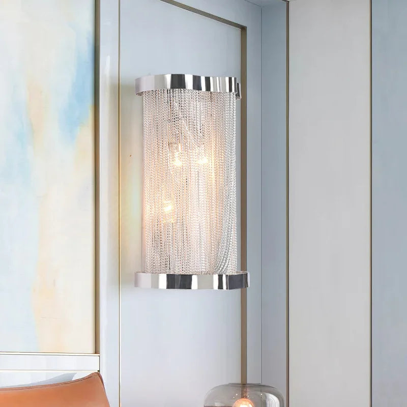 Tassel Chain Wall Light: High-End LED Decor for Bedroom, Living Room & TV