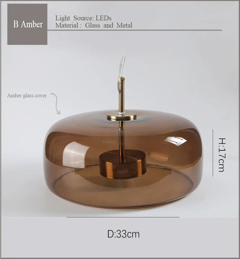 Nordic Glass Chandelier LED Bedroom Lamp - Contemporary Design for Interior Lighting