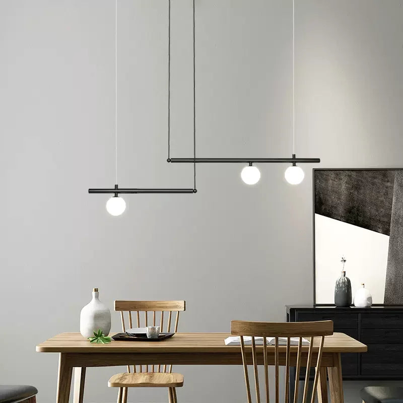 Linear Minimalist Chandelier Pendant Light for Living Room, Dining Table Ceiling Decor