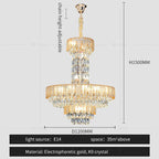Crystal Chandelier: Postmodern Multi-layer Luxury for Villa, Hotel Lobby, and Living Room