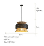 Handmade Hemp Rope Chandelier Pendant Light for Restaurant and Cafe