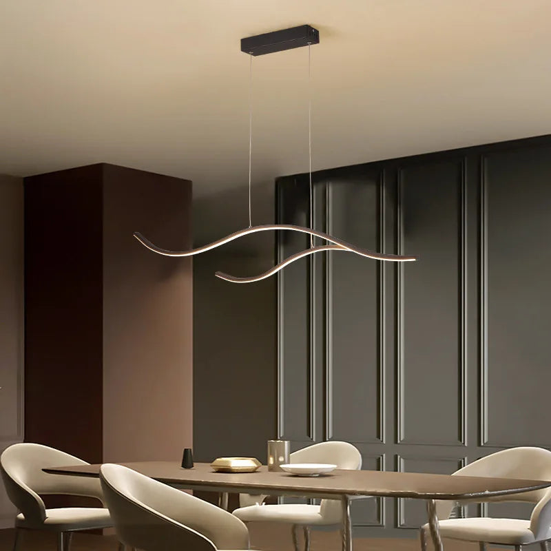 Modern Minimalist LED Chandelier for Dining Room and Bar Lighting