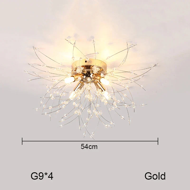 Dandelion Chandelier: Nordic Minimalist Wrought Iron LED Indoor Light for Living Room