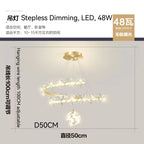 Crystal Flower Gold Ceiling Chandelier: Modern Luxury Nordic Living Room Light