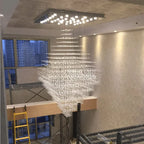Crystal Chandelier: Glittering Ceiling Light for Living Room & Hotel Lobby