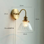 Copper LED Wall Sconce Mirror Stair Light with Pull Switch