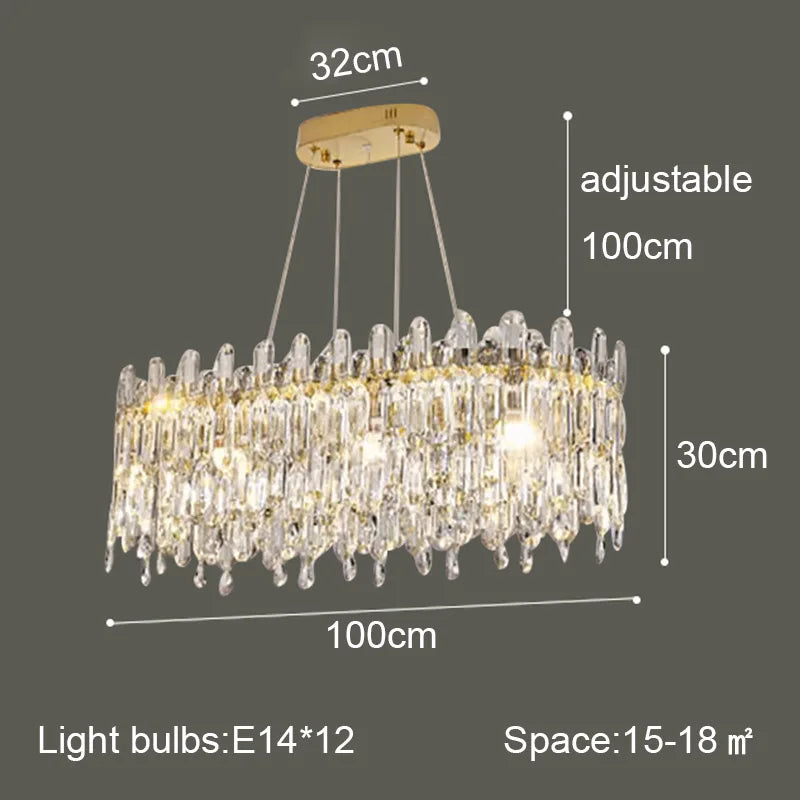 Crystal Ceiling Chandelier: Postmodern Luxury Indoor Lighting for Living Room, Dining Room & Bedroom