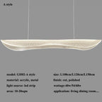 Modern Arc Acrylic LED Pendant Light Chandelier for Living Dining Room