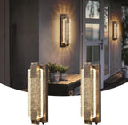 Crystal Bubble Glass LED Outdoor Wall Sconce for Porch and Garden