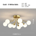 Glass Bubble Ball Crystal LED Ceiling Light - Black Gold Aesthetic Décor