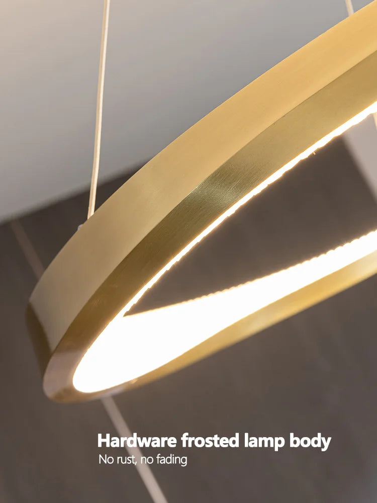 Modern Minimalist Circle Chandelier - Luxury Italian Ring Lamps