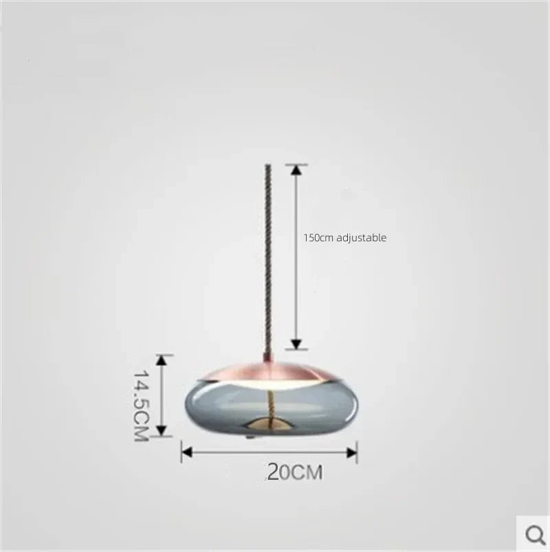 Glass LED Chandeliers for Living Room Bedroom Kitchen Pendant Lamp