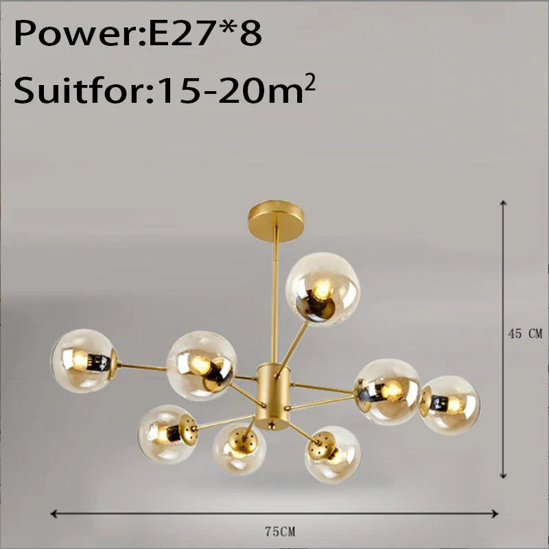 Nordic Magic Beans Chandelier for Living Room Bedroom Dining Study by Afralia™