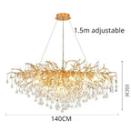 Crystal Dendritic Chandelier: Modern Luxe for Living Room, Dining Room, Bedroom, Hotel Lobby