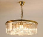 Retro Gold Black Metal LED Crystal Pendant Chandelier Loft Hanging Light