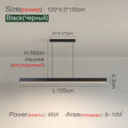 Nordic Modern Dining Chandelier LED Strip Lamps for Home, Office, and Restaurant Lighting