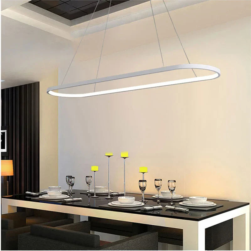 Designer Oval LED Pendant Lamp for Living, Dining, Restaurant, Bedroom Lighting