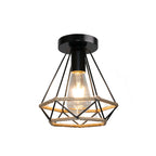 Retro Metal Cage Ceiling Lamp E27 for Indoor Lighting by Afralia™
