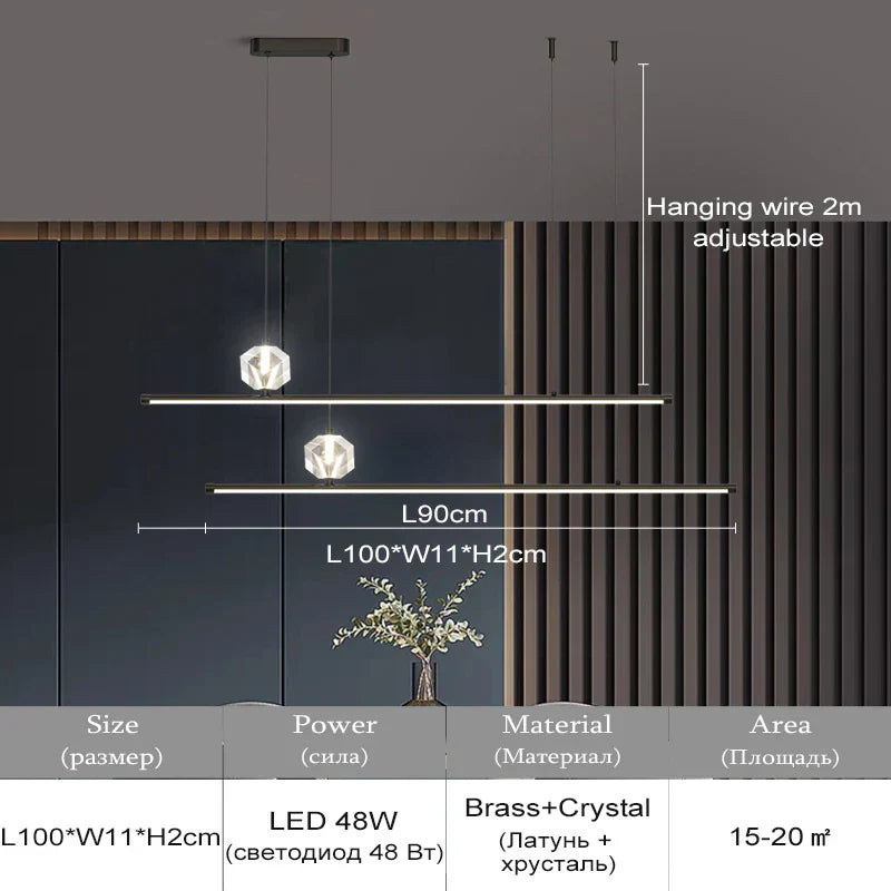 Copper LED Pendant Lights with Remote Control for Dining Room, Kitchen, and Bar