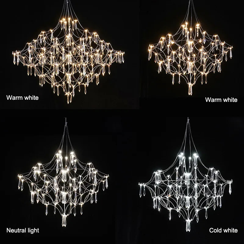 Firefly Crystal Chandelier Modern Suspension Design for Living/Dining/Bedroom