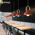 Nordic Wooden Pendant Light E27 Hanging Lamp for Interior Bedroom Kitchen Dining