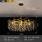 Golden Branch Led Ceiling Chandelier Modern Living Room Pendant Lights