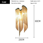 Luxury Silver & Gold Tassel Wall Sconces for Modern Living Room & Hotel Bedroom