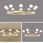 Crown Design Gold Chandelier for Living Room Kids Bedroom