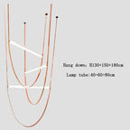 Afralia Leather Belt Chandelier: Modern Glass Tube Designer Lighting for Home, Restaurant & Villa