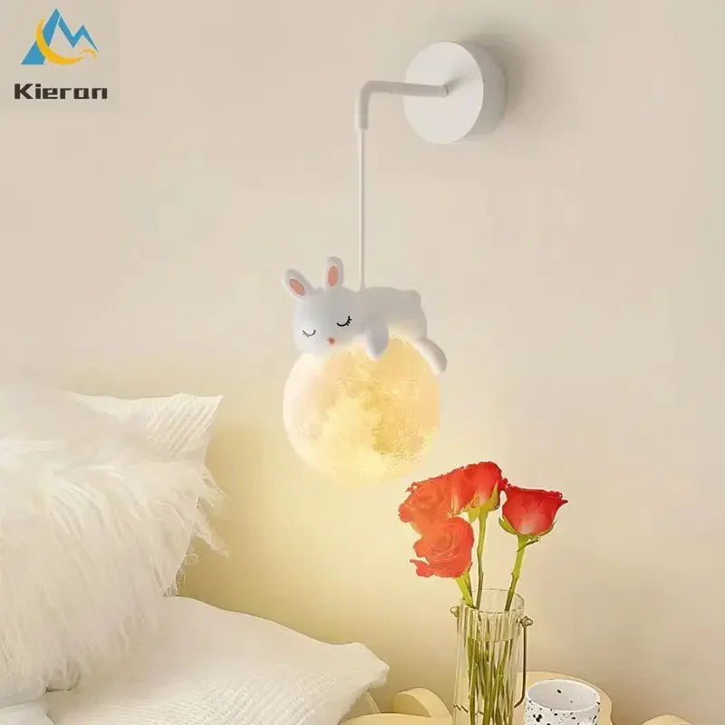 Nordic Moon LED Chandelier & Animal Wall Lamps for Modern Living Room & Bedroom