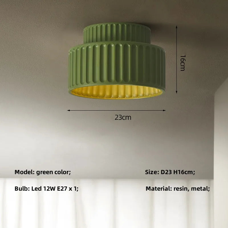 Nordic Creamy LED Ceiling Lamp - Wabi Sabi Style Bedroom Home Decor Fixtures