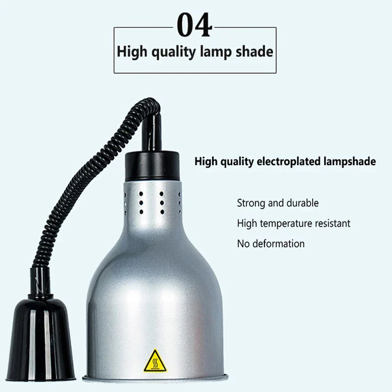 Electric Food Heat Lamp: Telescopic Pendant Light for Restaurant's Kitchen Fixtures