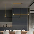 LED Chandelier: Modern Black Gold Dimmable Lighting for Dining Room, Kitchen Table