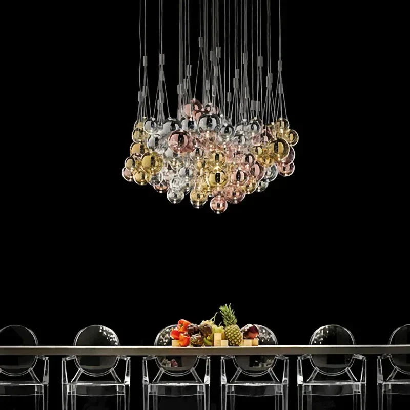 Glass Ball LED Pendant Light Fixture for Home Decor and Lighting in Various Rooms