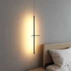 LED Line Chandelier: Nordic Creative Lighting for Living Room & Bedroom