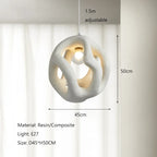 Wabi Sabi Pendant Light: Black & White Ball Lights for Restaurant, Bar, Home Decor