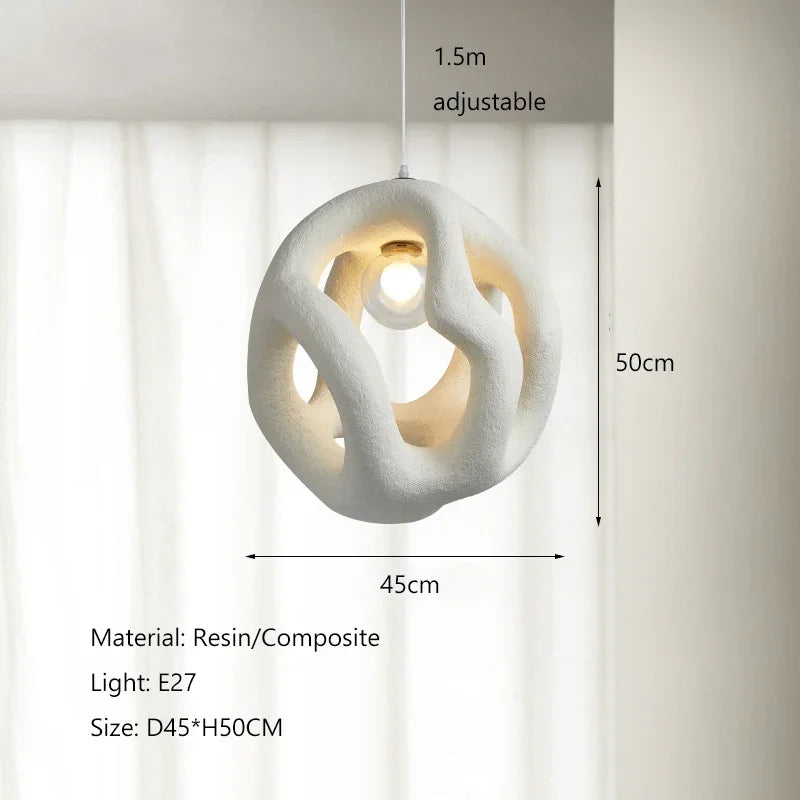 Wabi Sabi Pendant Light: Black & White Ball Lights for Restaurant, Bar, Home Decor